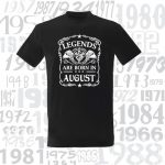 Gimtadienio marškinėliai LEGENDS ARE BORN