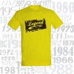 Gimtadienio marškinėliai Legend since