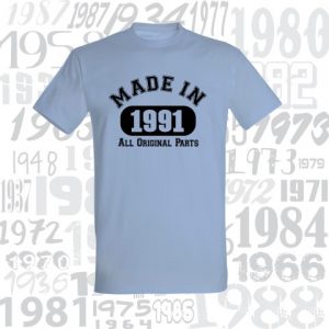 Marškinėliai gimtadieniui MADE IN