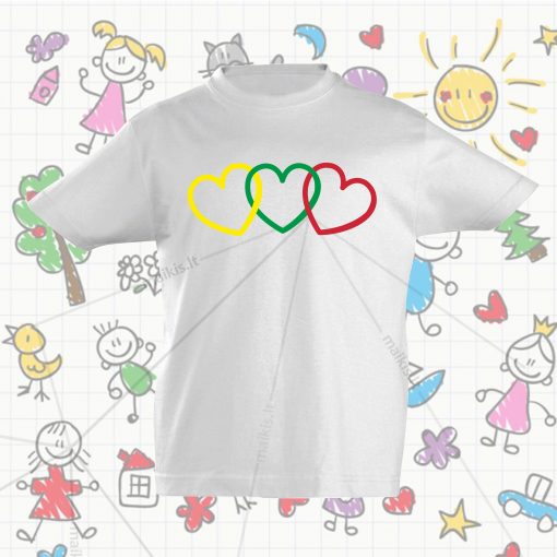 Marškinėliai vaikams - Trys širdys